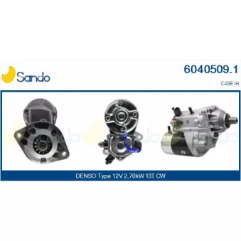 Démarreur SANDO 6040509.1 pour DAIHATSU CUORE 1.0 - 56cv
