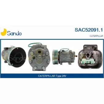 Compresseur, climatisation SANDO OEM 1835106