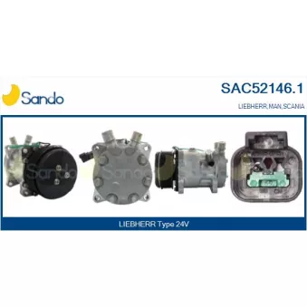 Compresseur, climatisation SANDO OEM 5700334