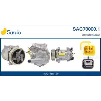 Compresseur, climatisation SANDO OEM 6453PQ
