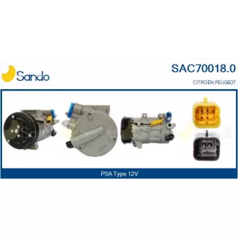 Compresseur, climatisation SANDO OEM 6453XE