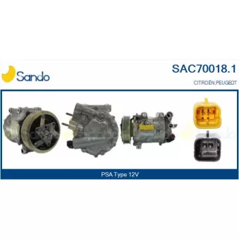 Compresseur, climatisation SANDO OEM 6453XE