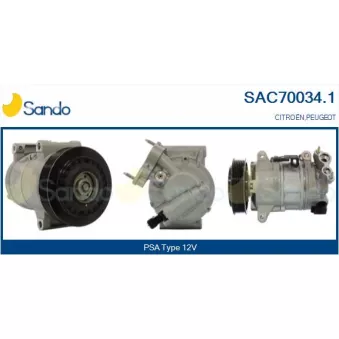 Compresseur, climatisation SANDO OEM 9802501780