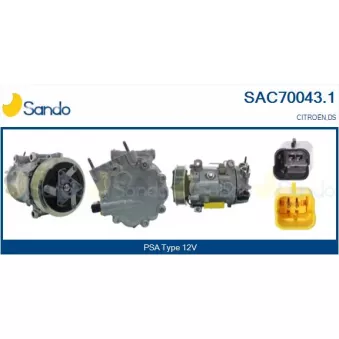 Compresseur, climatisation SANDO OEM 9819711480