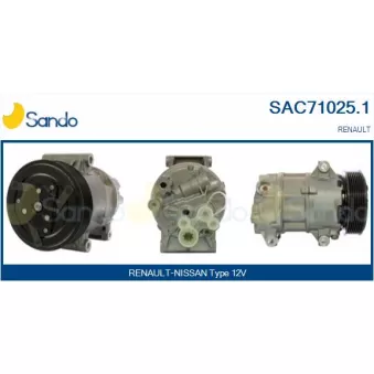 Compresseur, climatisation SANDO OEM 8200678499