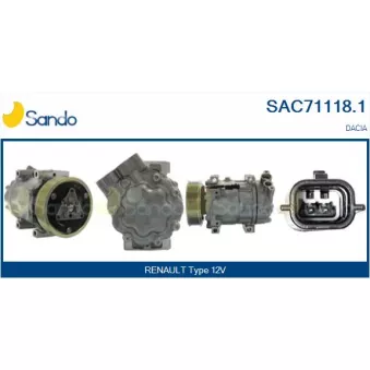 Compresseur, climatisation SANDO OEM 8201018716