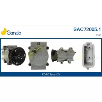 Compresseur, climatisation SANDO OEM 1026282