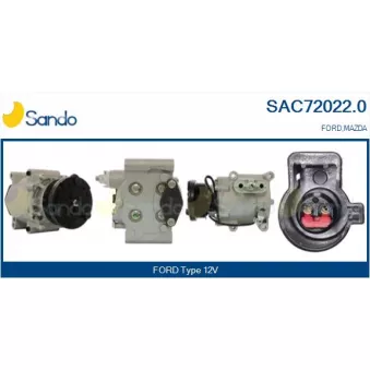 Compresseur, climatisation SANDO OEM YS4H19D629AC