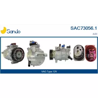 Compresseur, climatisation SANDO OEM 8T0260805S