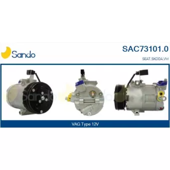 Compresseur, climatisation SANDO OEM 1S0820803B