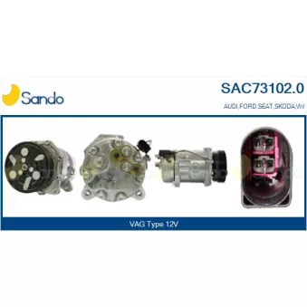 Compresseur, climatisation SANDO OEM 1J0820803J