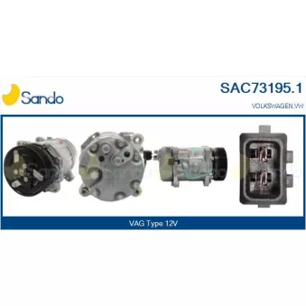 Compresseur, climatisation SANDO OEM 7D0820805D