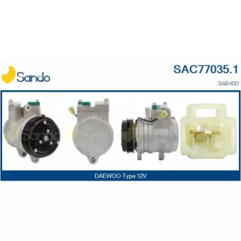 Compresseur, climatisation SANDO OEM 96539395
