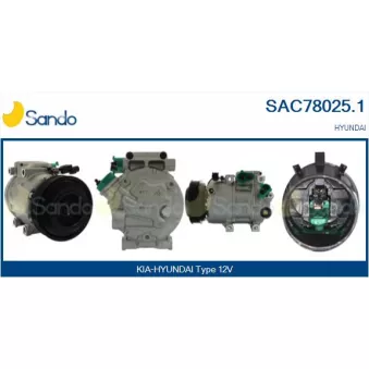 Compresseur, climatisation SANDO SAC78025.1