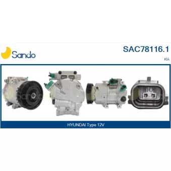 Compresseur, climatisation SANDO SAC78116.1