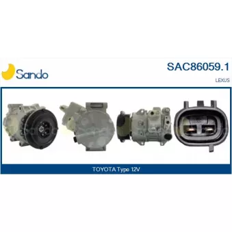Compresseur, climatisation SANDO SAC86059.1
