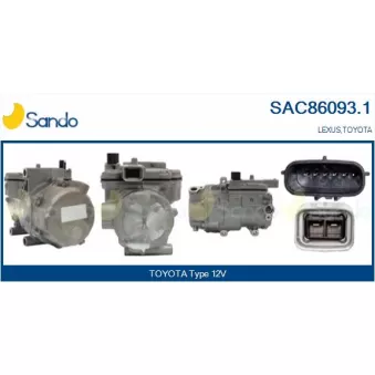 Compresseur, climatisation SANDO SAC86093.1