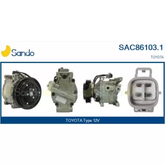 Compresseur, climatisation SANDO OEM 883100D091