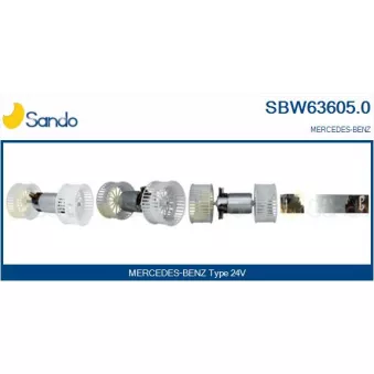 Pulseur d'air habitacle SANDO SBW63605.0