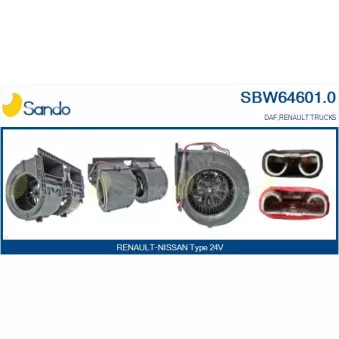 Pulseur d'air habitacle SANDO OEM 1605822