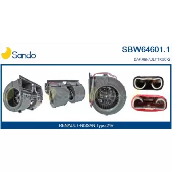 Pulseur d'air habitacle SANDO OEM 1605822
