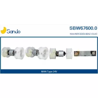 Pulseur d'air habitacle SANDO OEM A0018300308