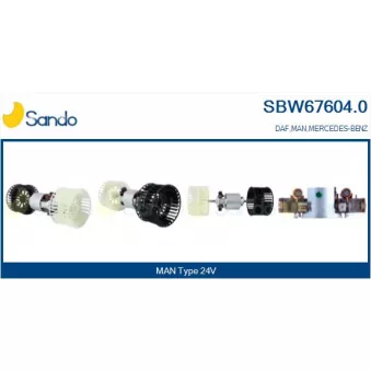 Pulseur d'air habitacle SANDO SBW67604.0