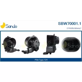 Pulseur d'air habitacle SANDO SBW70001.1