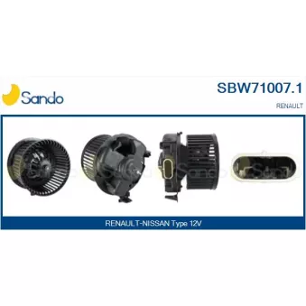 Pulseur d'air habitacle SANDO OEM 7701062226
