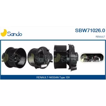 Pulseur d'air habitacle SANDO OEM 7701067950