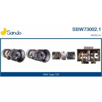 Pulseur d'air habitacle SANDO OEM 6U0819021