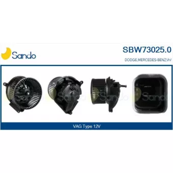 Pulseur d'air habitacle SANDO OEM 2D1959101