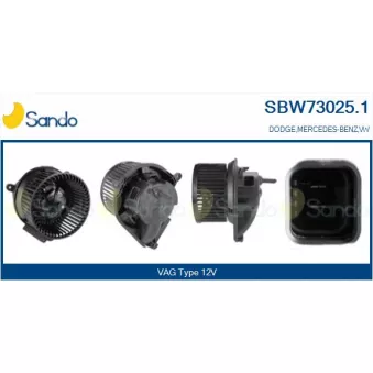 Pulseur d'air habitacle SANDO OEM 2D1959101