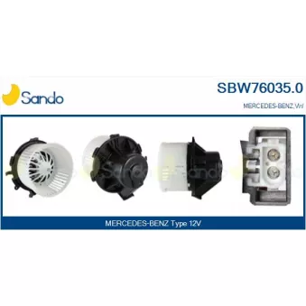 Pulseur d'air habitacle SANDO OEM 2E0819987A