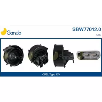 Pulseur d'air habitacle SANDO OEM 1845062