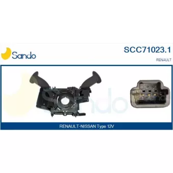 Unité de commande, commutateur de colonne de direction SANDO OEM 7701059692