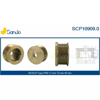 SANDO SCP10909.0 - Poulie, alternateur