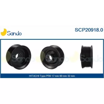 Poulie, alternateur SANDO SCP20918.0