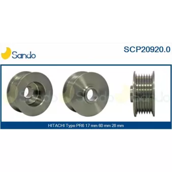 Poulie, alternateur SANDO OEM LR1190904