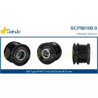 Poulie, alternateur SANDO OEM 335171