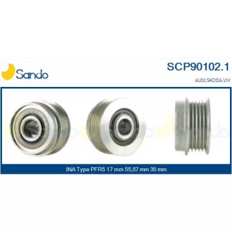 Poulie, alternateur SANDO OEM 022903119D