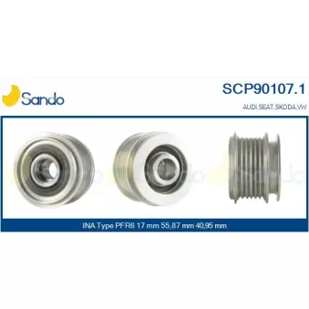 SANDO SCP90107.1 - Poulie, alternateur