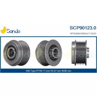 Poulie, alternateur SANDO SCP90123.0