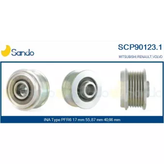 Poulie, alternateur SANDO SCP90123.1