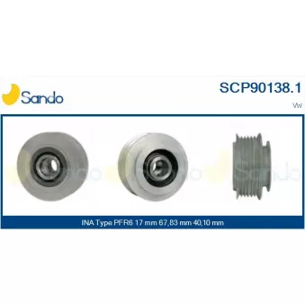 Poulie, alternateur SANDO OEM 074903119E