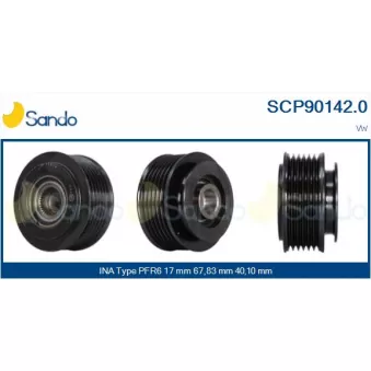 Poulie, alternateur SANDO OEM 021903119H
