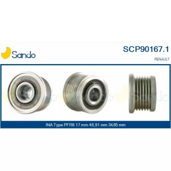 Poulie, alternateur SANDO OEM 353091