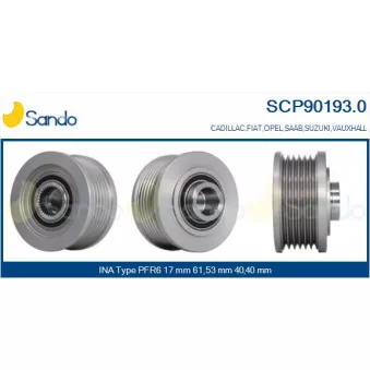 Poulie, alternateur SANDO OEM 93182514