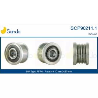 Poulie, alternateur SANDO OEM 353691