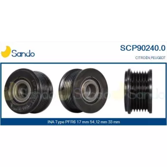Poulie, alternateur SANDO OEM 354101